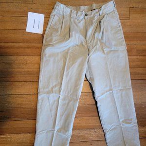 Men's Lined Double L Chinos, Natural Fit Plain Front